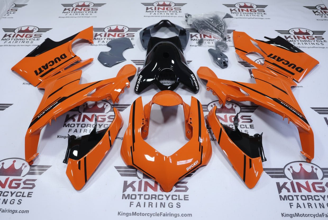 Ducati Panigale V4 Fairings (2018-2019) Orange, Black, Gray at KingsMotorcycleFairings.com