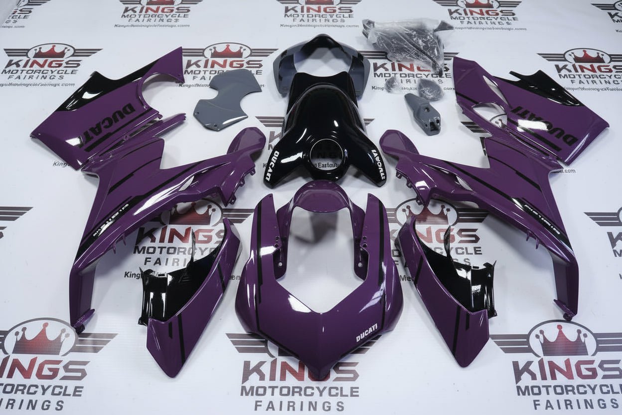 Ducati Panigale V4 Fairings (2018-2019) Purple, Black, Gray at KingsMotorcycleFairings.com