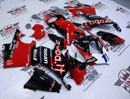 Ducati Panigale V4 Fairings (2018-2019) Red, Black Aruba at KingsMotorcycleFairings.com