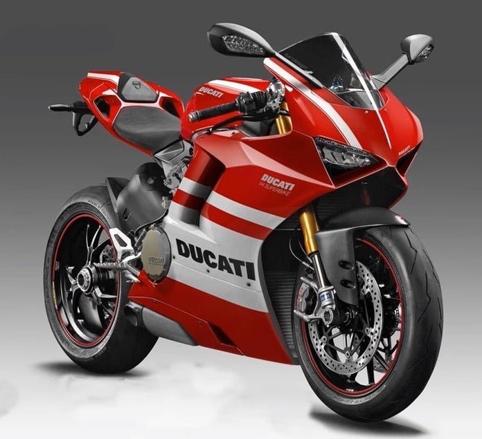 Ducati Panigale V4 Fairings (2018-2019) Red, White Stripes at KingsMotorcycleFairings.com