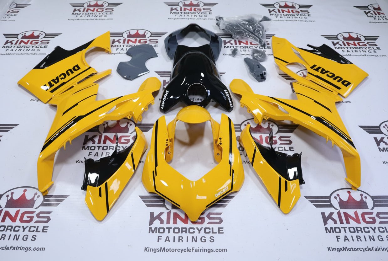 Ducati Panigale V4 Fairings (2018-2019) Yellow, Black, Gray at KingsMotorcycleFairings.com