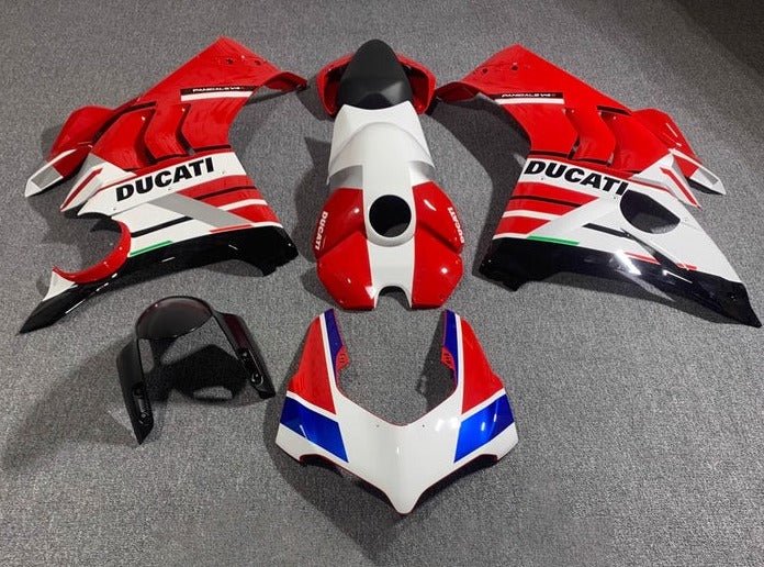 Ducati Panigale V4 Fairings (2020-2021) White, Red, Blue at KingsMotorcycleFairings.com