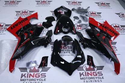 Ducati Panigale V4 Fairings (2022-2024) Black, Red Gloss at KingsMotorcycleFairings.com
