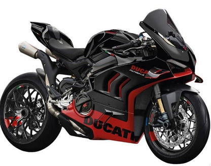 Ducati Panigale V4 Fairings (2022-2024) Black, Red at KingsMotorcycleFairings.com