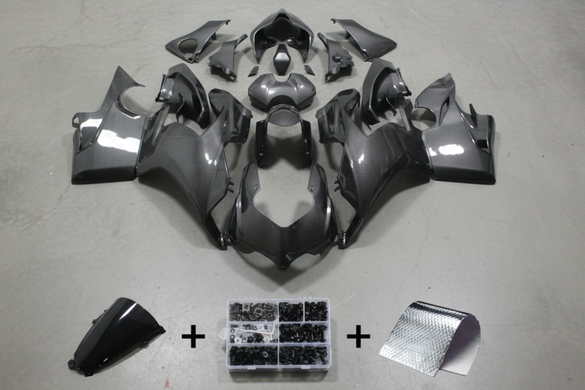 Ducati Panigale V4S Fairing set (2018-2019) Faux Carbon Fiber at KingsMotorcycleFairings.com