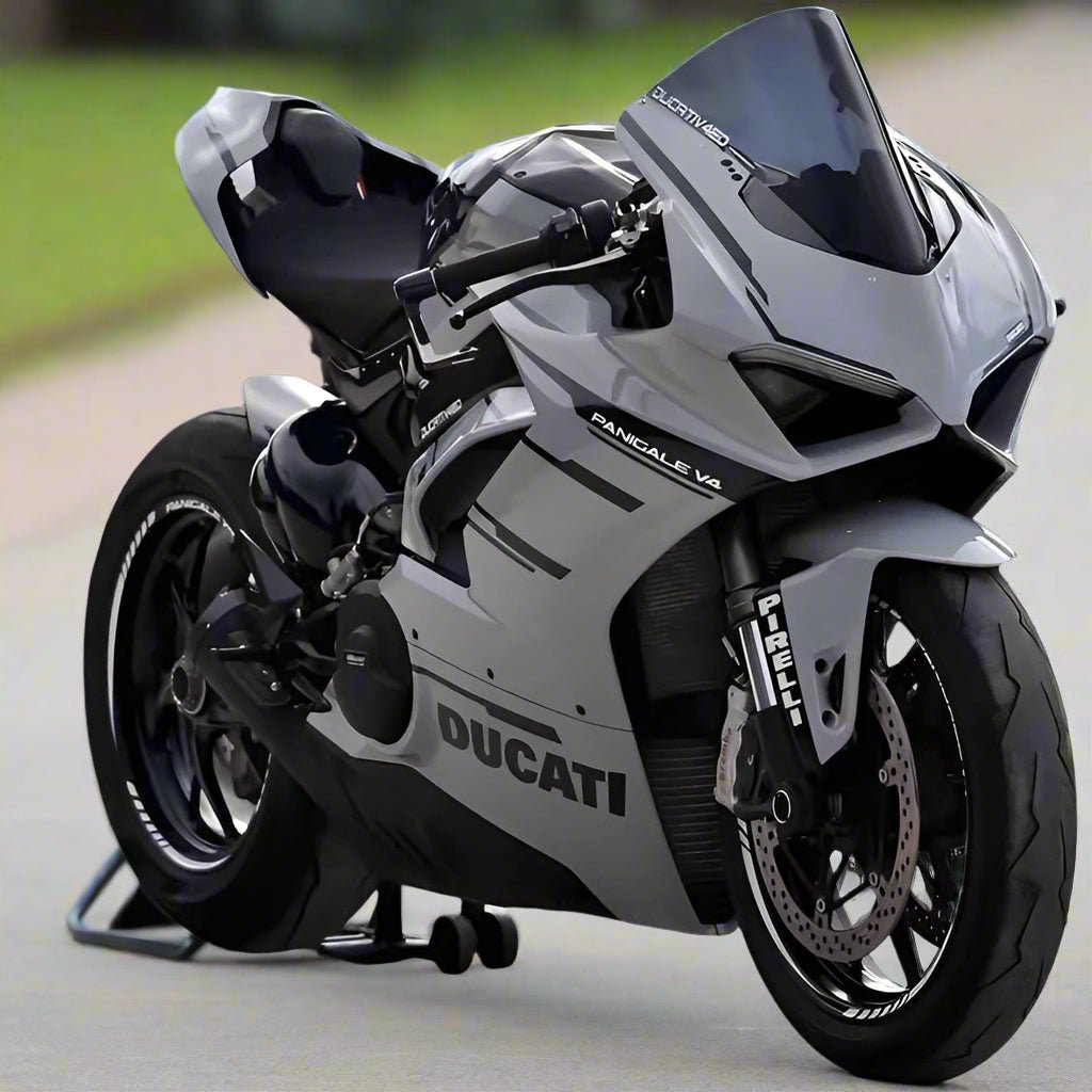 Ducati Panigale V4S Fairings (2018-2019) Gray, Black at KingsMotorcycleFairings.com