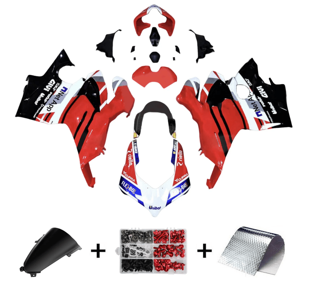 Ducati Panigale V4S Fairing kit (2018-2019) Red, Black, White, Blue at KingsMotorcycleFairings.com