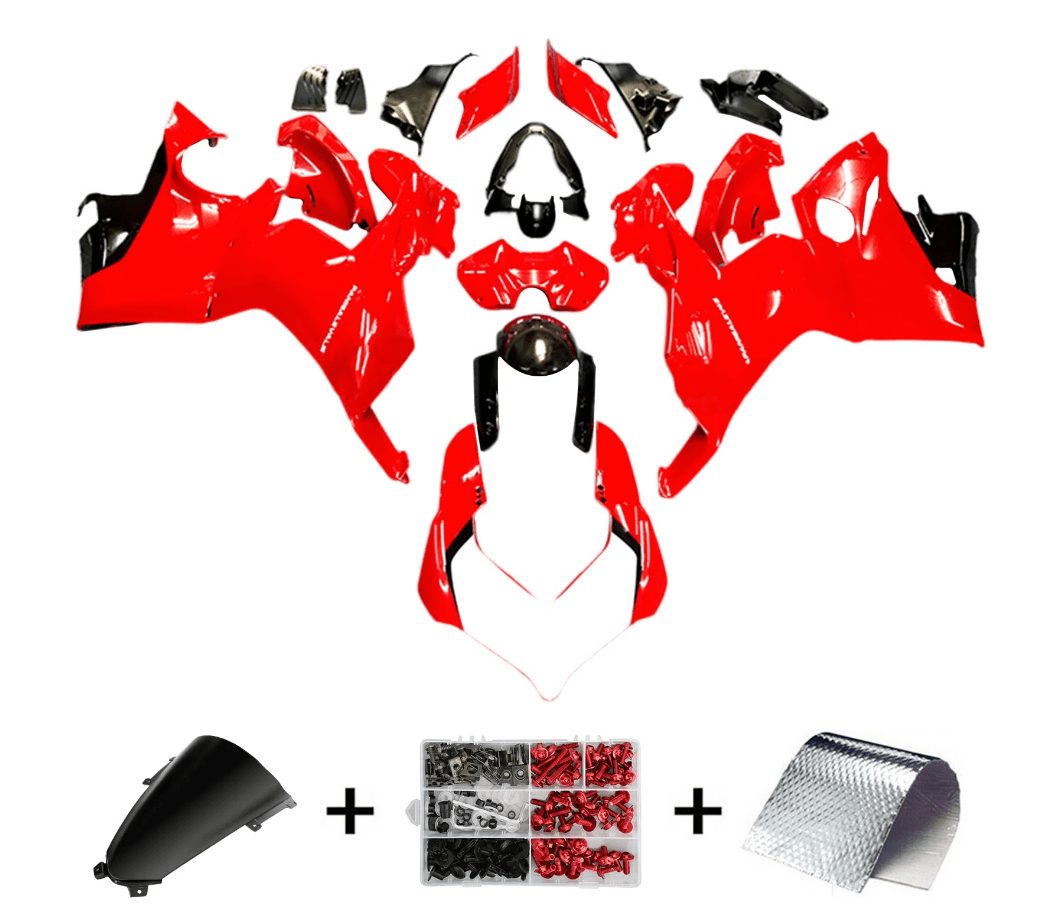 Ducati Panigale V4S Fairing Set (2018-2019) Red, White, Black at KingsMotorcycleFairings.com