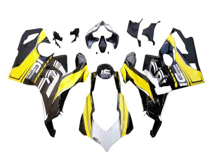 Ducati Panigale V4S Fairings (2018-2019) Yellow, Black, White at KingsMotorcycleFairings.com