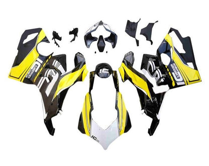Ducati Panigale V4S Fairings (2018-2019) Yellow, Black, White at KingsMotorcycleFairings.com