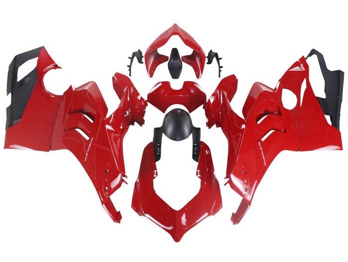 Ducati Panigale V4S Fairings (2020-2021) Red Gloss, Matte Black from KingsMotorcycleFairings.com