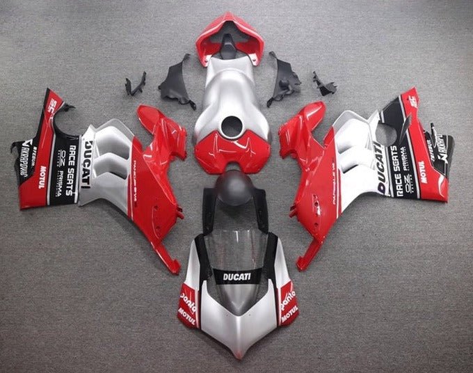 Ducati Panigale V4S Fairings (2020-2021) Silver, Red, Black at KingsMotorcycleFairings.com