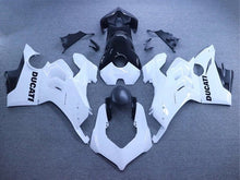 Ducati Panigale V4S Fairing set (2020-2021) White, Black at KingsMotorcycleFairings.com