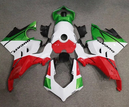 Ducati Panigale V4S Fairing set (2020-2021) White, Green, Red at KingsMotorcycleFairings.com