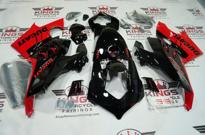 Ducati Panigale V4S Fairings (2022-2024) Black Gloss, Red from KingsMotorcycleFairings.com