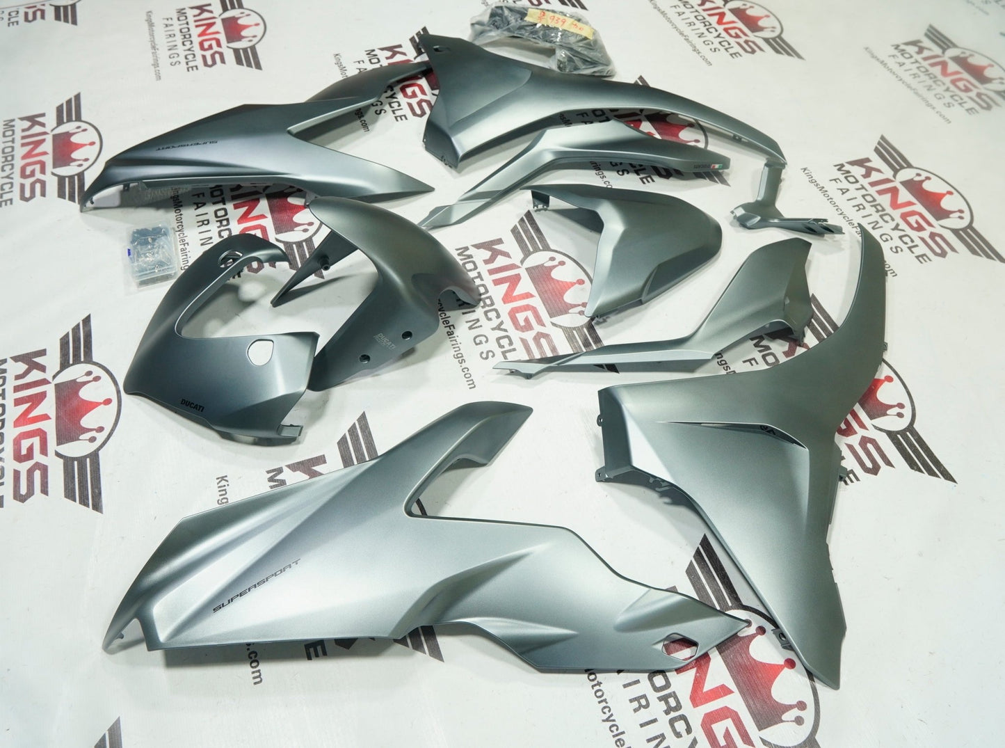 Ducati Supersport 939 Fairings (2017-2021) Matte Silver by KingsMotorcycleFairings.com