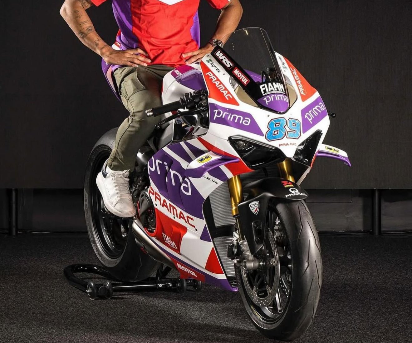 Ducati V4 Fairings (2018-2019) White, Purple, Red Pramac from KingsMotorcycleFairings.com