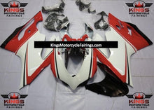Ducati 1199 (2011-2014) White, Red & Black Stripe Fairings at KingsMotorcycleFairings.com