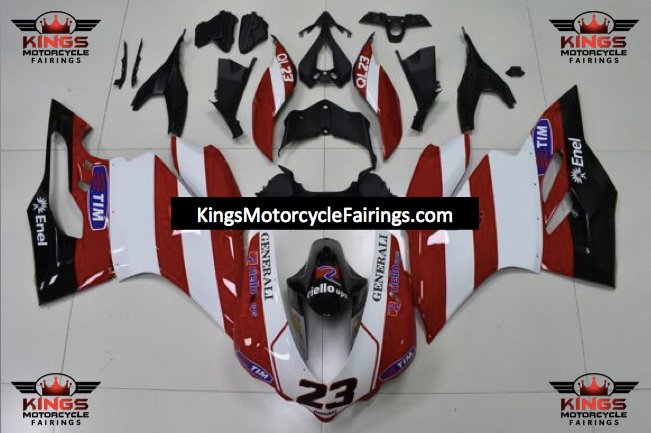 Ducati 1299 Fairings (2015-2020) Red, White, Black Generali at KingsMotorcycleFairings.com 