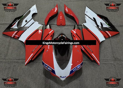 Ducati 1299 Fairings (2015-2020) Red, White, Black Stripe at KingsMotorcycleFairings.com