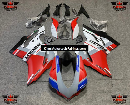 Ducati 1299 Panigale Fairings (2015-2020) Matte Red, Gray, White, Blue, Black at KingsMotorcycleFairings.com 