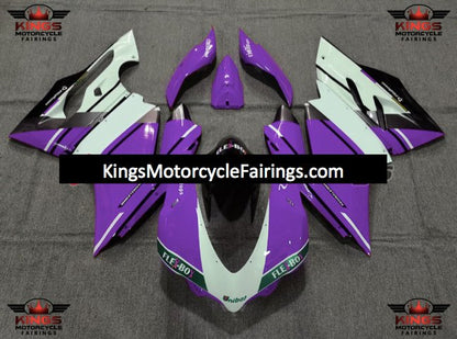Ducati 1299 Panigale Fairings (2015-2020) Purple, White, Black at KingsMotorcycleFairings.com