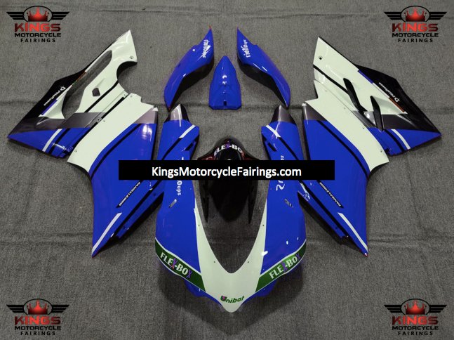 Ducati 959 Panigale Fairings (2015-2020) Blue, White, Black at KingsMotorcycleFairings.com 