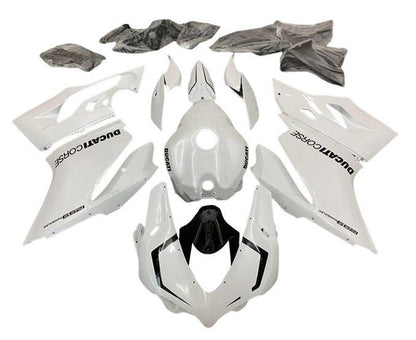 Ducati 959 Panigale Fairings (2015-2020) White, Black at KingsMotorcycleFairings.com