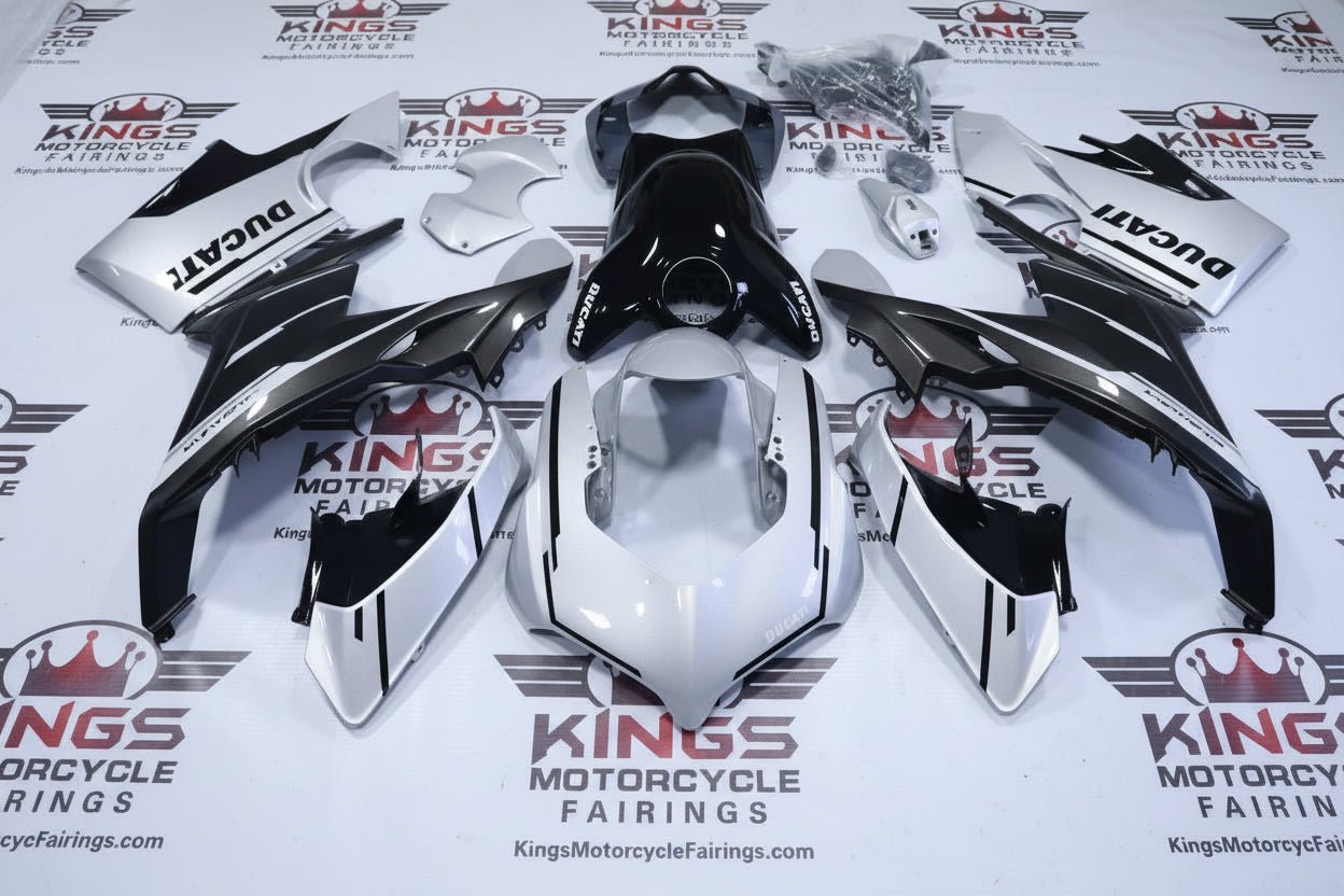 Ducati Panigale V4S Fairings (2018-2019) Silver, Dark Gray, Black, Nardo Gray at KingsMotorcycleFairings.com