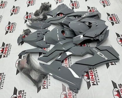 Fairing Kit for Kawasaki Ninja ZX10R (2021-2025) Nardo Gray, Black at KingsMotorcycleFairings.com