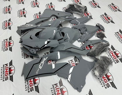 Fairing Kit for Kawasaki Ninja ZX10R (2021-2025) Nardo Gray, Black from KingsMotorcycleFairings.com