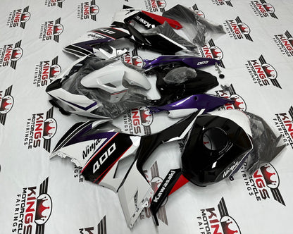 Fairing Set for Kawasaki Ninja 400 (2018-2023) White, Black, Red, Purple at KingsMotorcycleFairings.com