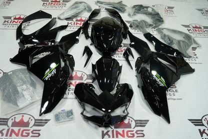 Fairing Set for Kawasaki Ninja 500 (2024-2025) Black, Green Stripe from KingsMootrcycleFairings.com
