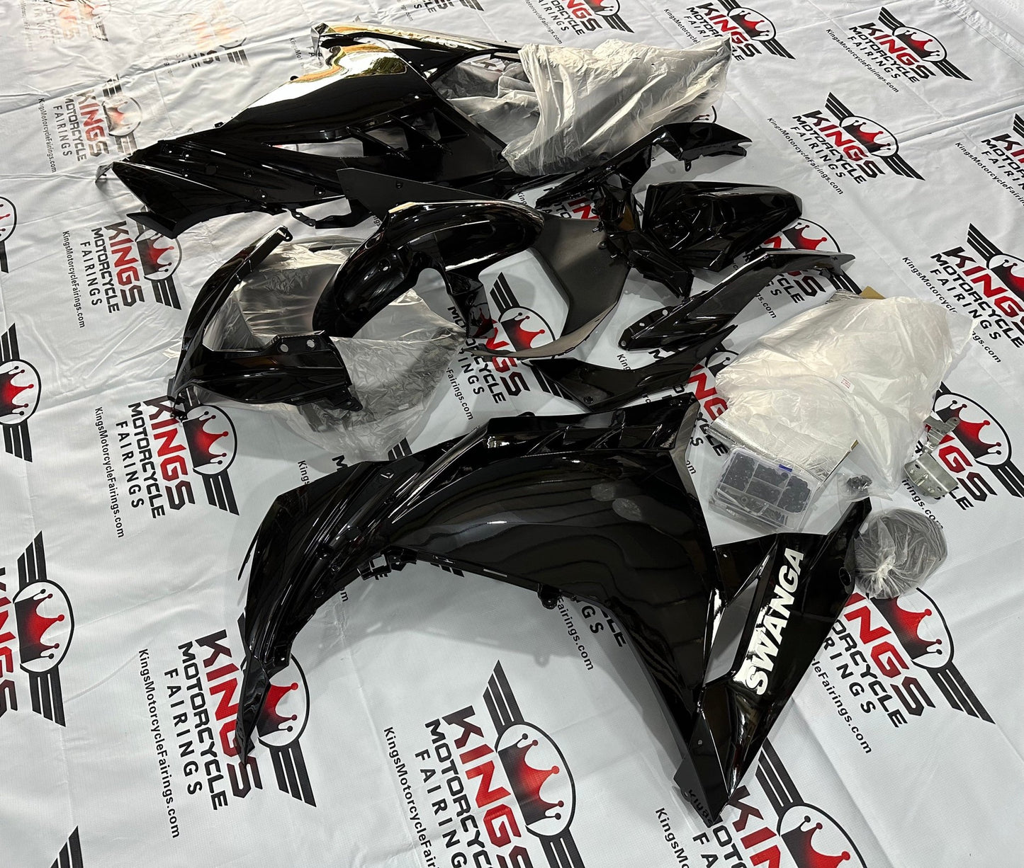 Kawasaki Ninja 300 Fairing kit (2013-2024) Black Swanga at KingsMotorcycleFairings.com