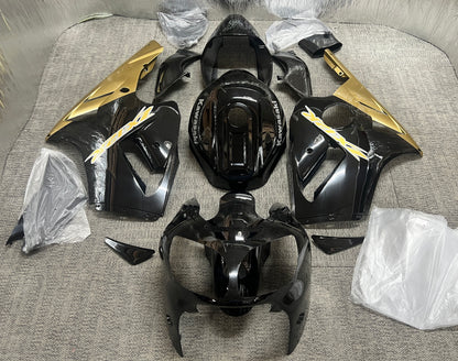 Fairings for Kawasaki Ninja ZX12R (2000-2001) Gloss Black, Gold at KingsMotorcycleFairings.com