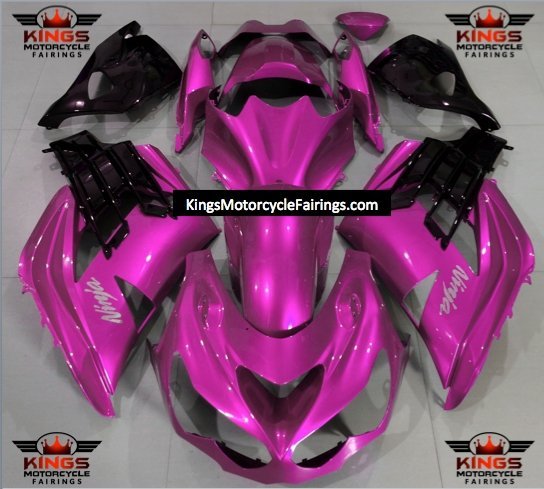 Fairings for Kawasaki Ninja ZX14R (2012-2024) Pink, Black at KingsMotorcycleFairings.com