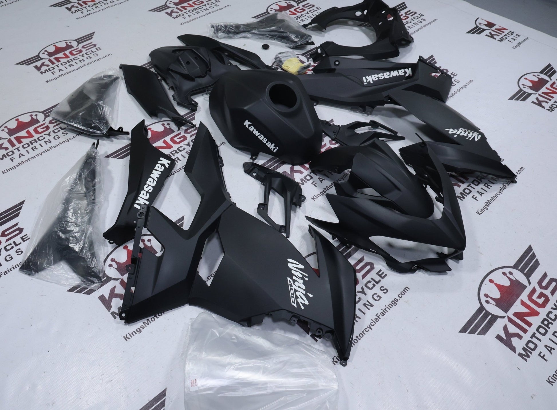 Kawasaki Ninja 400 Fairing Kit (2018-2023) Matte Black at KingsMotorcyceFairings.com