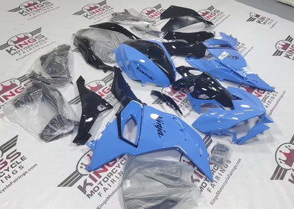 Fairings for Kawasaki Ninja 500 (2024-2025) Blue, Black from KingsMotorcycleFairings.com