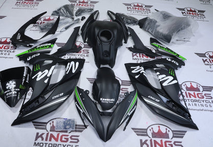 Fairings for Kawasaki Ninja 650 (2017-2019) Matte Black, Green, White Elf from KingsMotorcycleFairings.com