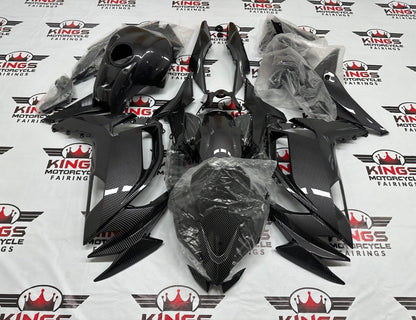 Fairings for Kawasaki Ninja 650 (2020-2025) Faux Carbon Fiber at KingsMotorcycleFairings.com
