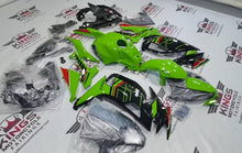 Fairings for Kawasaki Ninja 650 (2020-2025) Striped Green, Black, Red at KingsMotorcycleFairings.com