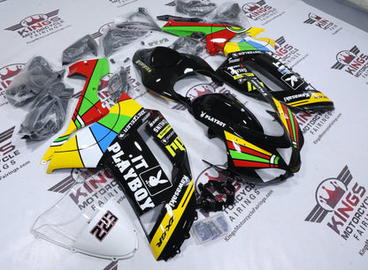 Fairings for Kawasaki Ninja ZX6R 636 (2007-2008) Colored Playboy at KingsMotorcycleFairings.com