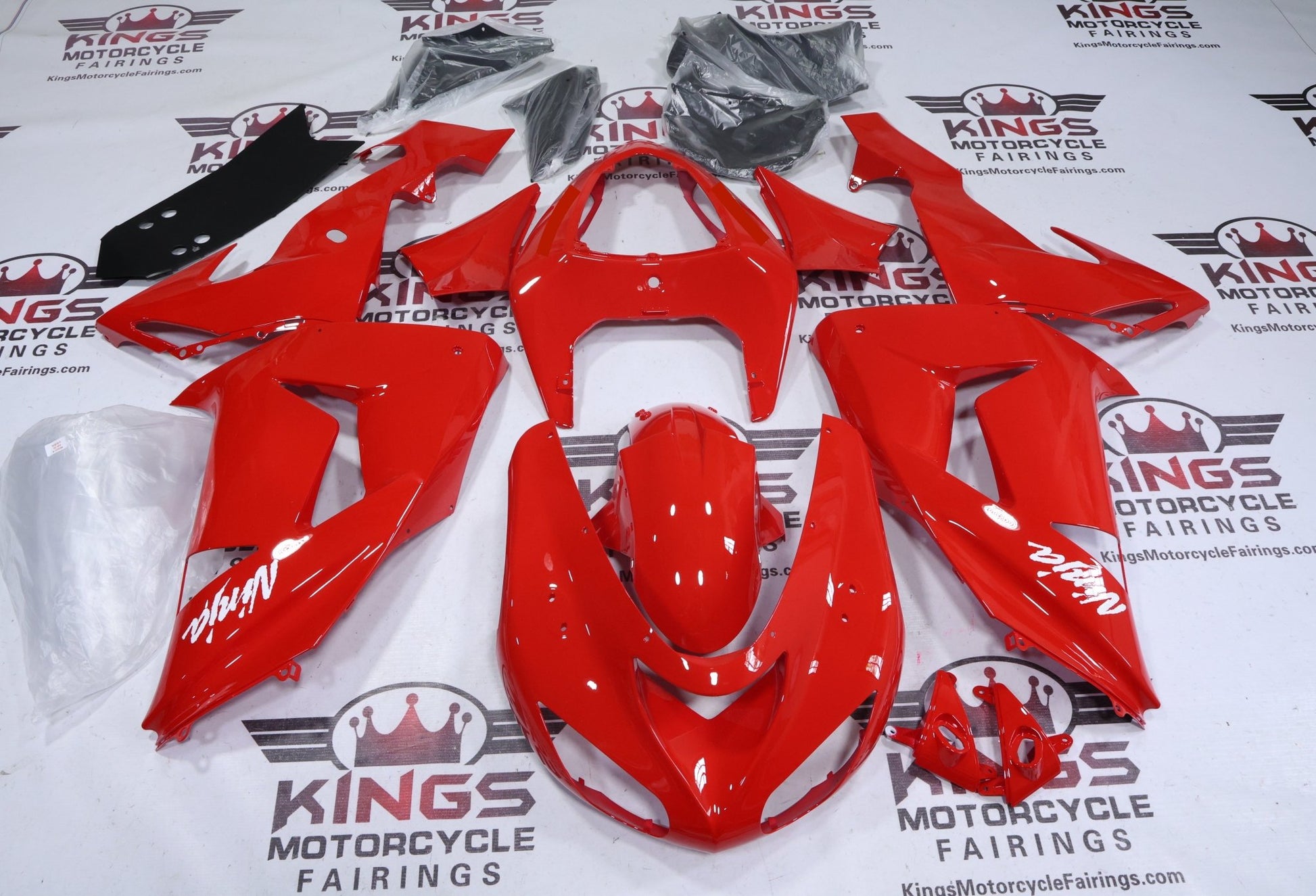 Fairings for Kawasaki ZX10R (2006-2007) Gloss Red at KingsMotorcycleFairings.com