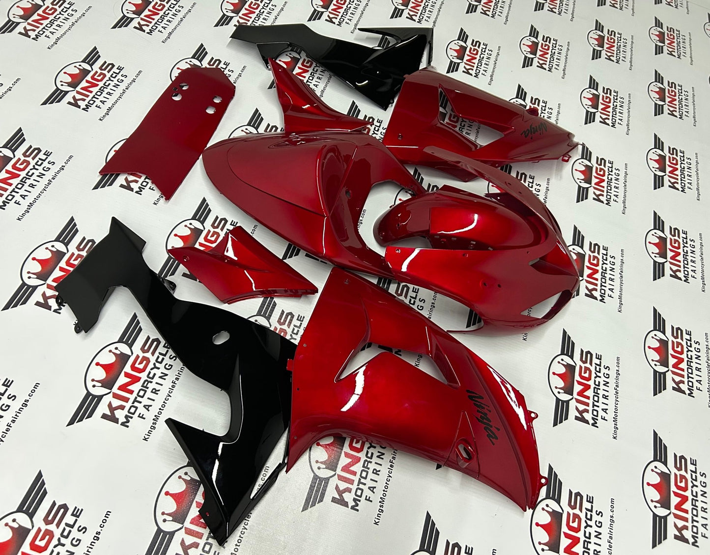 Fairings for Kawasaki ZX10R (2006-2007) Red, Black at KingsMotorcycleFairings.com