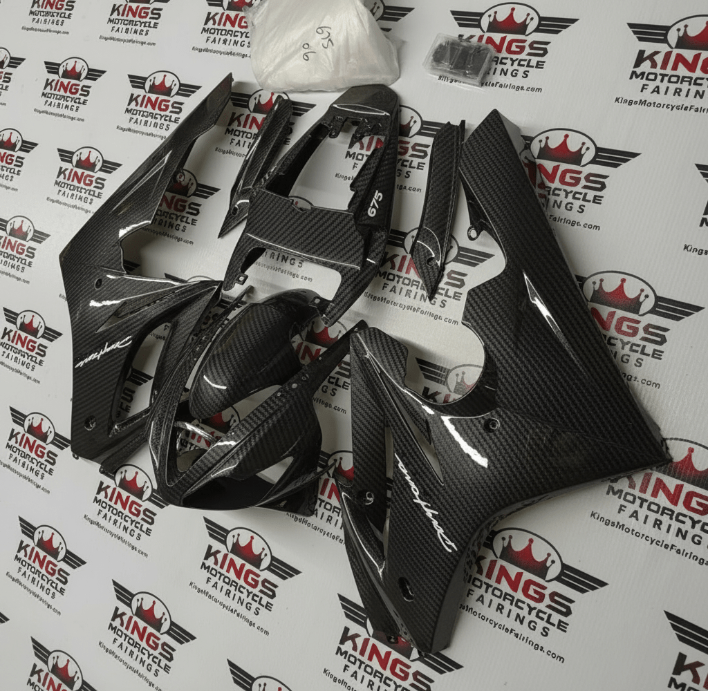 Fairings for Triumph Daytona 675 (2006-2008) Faux Carbon Fiber from KingsMotorcycleFairings.com