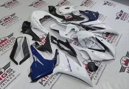 Fairings for Triumph Daytona 675 (2013-2016) White, Blue at KingsMotorcycleFairings.com