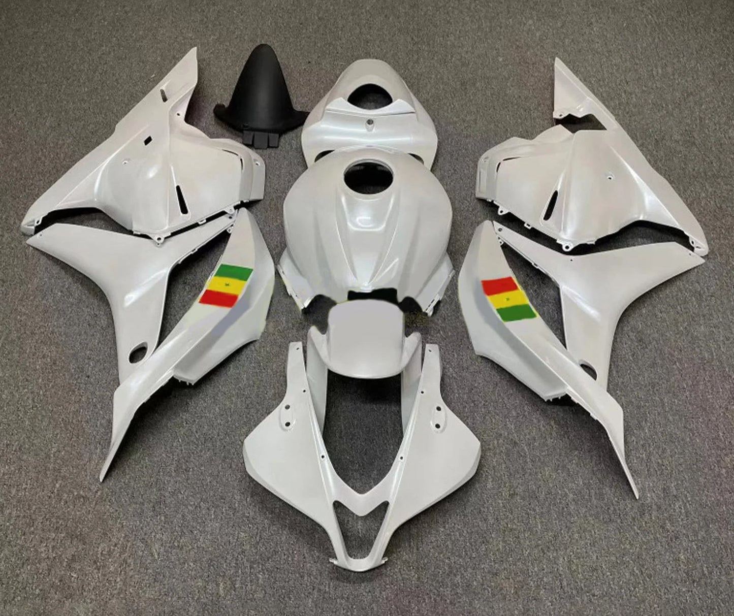 HONDA CBR600RR Fairings (2007-2008) White, Country Flag from KingsMotorcycleFairings.com