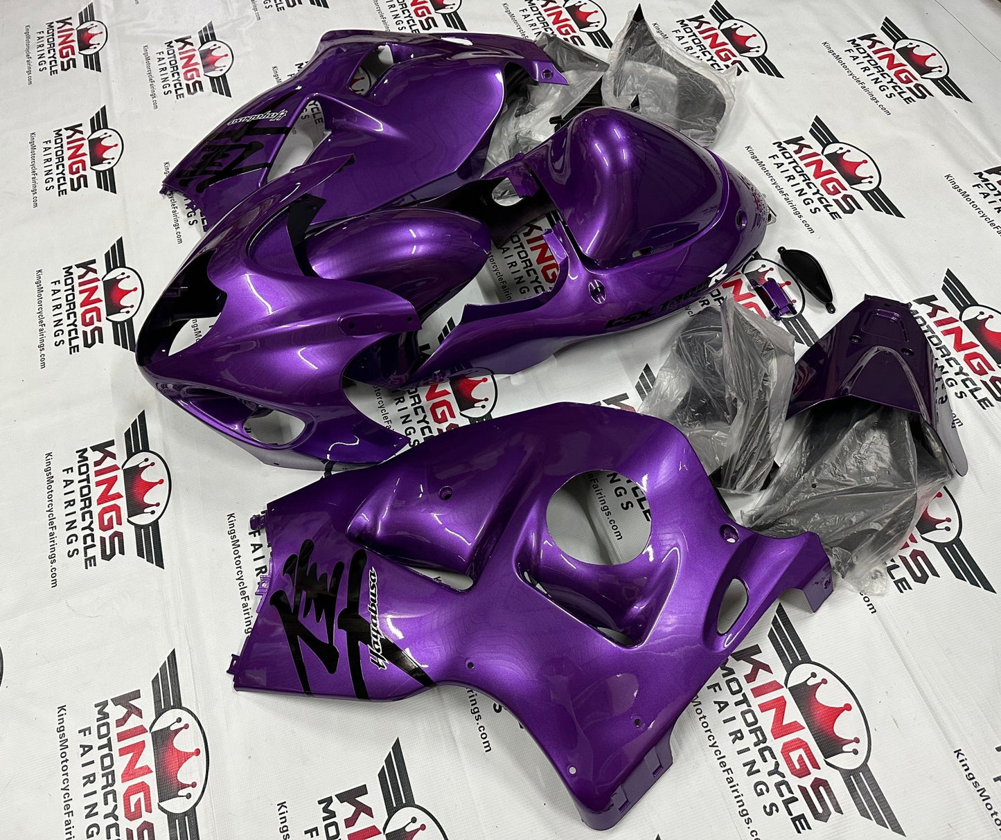 Hayabusa (1999-2007) Metallic Purple, Black Fairing Kit at KingsMotorcycleFairings.com