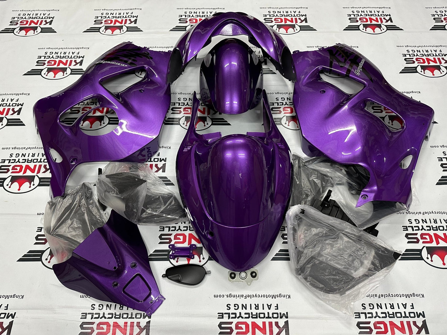 Hayabusa (1999-2007) Metallic Purple, Black Fairing Set at KingsMotorcycleFairings.com