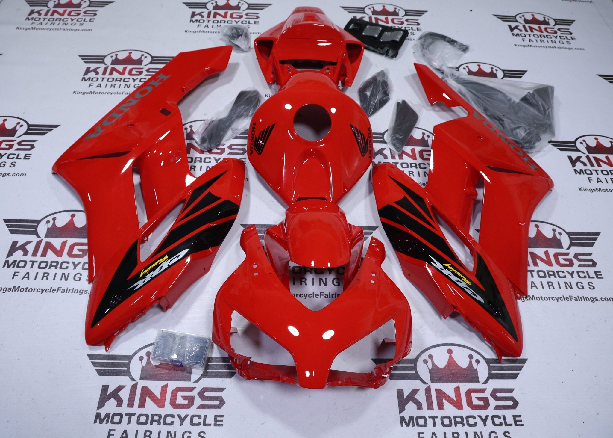 Honda CBR1000RR Fairing Kit (2004-2005) Red, Black Wings at KingsMotorcycleFairings.com